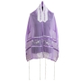 Ronit Gur Sheer Lilac Floral Tallit Set with Blessing - 2
