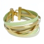 Hagar Satat Gold Plated Colorful Apollo Bracelet (Green) - 1