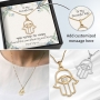 Whom My Soul Loves Gift Box With 14K Gold & White Diamond Hamsa Necklace - Add a Personalized Message For Someone Special!!! - 2