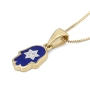Hamsa & Star of David 14K Gold Pendant Necklace With White Diamond - 3