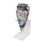Handcrafted Ornamental Ceramic Jug With Sterling Silver Jerusalem Design - 3