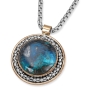 Handmade Exquisite 925 Sterling Silver and Gold-Filled Necklace With Eilat Stone  - 1
