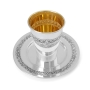 Hadad Bros Sterling Silver Kiddush Cup with Filigree Band - 2