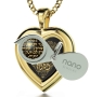 Woman of Valor: 24K Gold Micro-Inscribed Cubic Zirconia In Luxurious Heart Setting (Proverbs 31:10-31) - 5