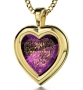 Woman of Valor: 24K Gold Micro-Inscribed Cubic Zirconia In Luxurious Heart Setting (Proverbs 31:10-31) - 3