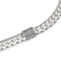 925 Sterling Silver Men's Bracelet with Refuah (Health) Blessing Pendant - 2