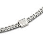 Men's Sterling Silver Double Chain Bracelet with Silver Plated Blessing Pendant - 3