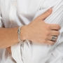 925 Sterling Silver Men's Bracelet with Hineni Pendant - 2