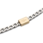 Men's Stainless Steel Chain Bracelet with Silver-Plated Hineni Pendant - 1