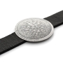 Silver-Plated Kadosh (Holy) Medallion Bracelet and Leather Strap - 3