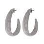 Hagar Satat Silver Plated Gypsy Net Earrings  - 1