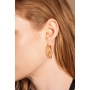 Hagar Satat 24K Gold Plated Multi-directional Triple Hooped Earrings - 2
