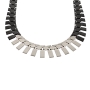 Hagar Satat Black Geometric Choker Necklace with Silver Plating - 2
