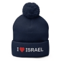 I Love Israel Pom-Pom Beanie - 1