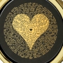 "I Love You" In 120 Languages With Heart Design: Onyx Stone Micro-Inscribed With 24K Gold - 5