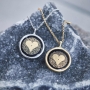 "I Love You" In 120 Languages With Heart Design: Onyx Stone Micro-Inscribed With 24K Gold - 2