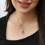 Anbinder Jewelry 14K Gold Hamsa Diamond Pendant with Blue Enamel - 5