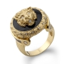 Anbinder 14K Gold Lion of Judah Diamond Men's Ring - 3