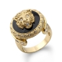 Anbinder 14K Gold Lion of Judah Diamond Men's Ring - 1