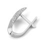 Anbinder 14K White Gold Diamond Encrusted Infinity Knot Earrings  - 2