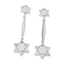 Diamond-Accented 14K Yellow Gold Double Star of David Stud Earrings By Anbinder Jewelry - 3