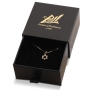 14K Gold Classic Star of David Diamond Pendant Necklace - 8