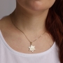 Star of David Jerusalem 14K Gold Pendant Necklace (Choice of Color)  - 2
