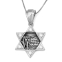 Diamond-Accented Star of David & Western Wall 14K Gold Pendant Necklace - 2