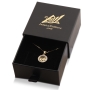 14K Gold Shema Yisrael Pendant Necklace with Diamonds - 9