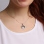 14K Gold Shema Yisrael Pendant Necklace with Diamonds - 3