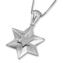 Star of David Jerusalem 14K Gold and Diamond Necklace - 4