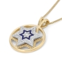 14K Gold Luxury Star Of David Diamond Pendant Necklace  - 3