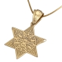 Anbinder Jewelry 14K Yellow Gold Star of David Diamond Pendant with Blue Enamel - 2