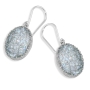 Moriah Jewelry Roman Glass and 925 Sterling Silver Oval Drop Earrings - 1