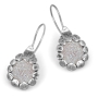 Moriah Jewelry Flower Opal Druzy Quartz Sterling Silver Drop Earrings - 1