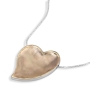 Moriah Jewelry Matte Heart Gold and Sterling Silver Necklace  - 1
