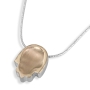 Moriah Jewelry Brushed Hamsa Gold and Sterling Silver Necklace - 1