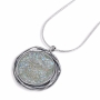 Moriah Jewelry Round Roman Glass and 925 Sterling Silver Necklace  - 2