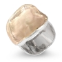 Moriah Jewelry Abstract Gold and Sterling Silver Brushed Ring  - 2