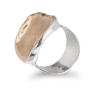 Moriah Jewelry Abstract Gold and Sterling Silver Brushed Ring  - 3