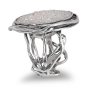 Moriah Jewelry Opal Druzy Quartz Wrapped Sterling Silver Ring  - 3