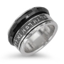 Moriah Jewelry Healing 925 Sterling Silver and Black Ceramic Spinning Ring (Numbers 12:13) - 1