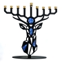 Iris Design Israeli Deer Hanukkah Menorah - 7