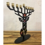 Iris Design Israeli Deer Hanukkah Menorah - 4
