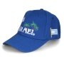 Israel Cap with Flag & Palm Trees (Blue) - 2