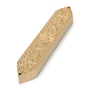 Detailed Gilded Brass Mezuzah Case - Israel Museum Collection - 4
