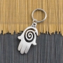 Danon Hamsa Keychain Key Ring with Swirl Design - 3