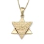 Jerusalem: 14K Gold Star of David Pendant Necklace - 1