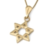 14K Gold Cut-Out Star of David Pendant for Women and Kids - 2