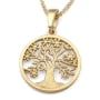 14K Gold Round Tree of Life Pendant Necklace - 4